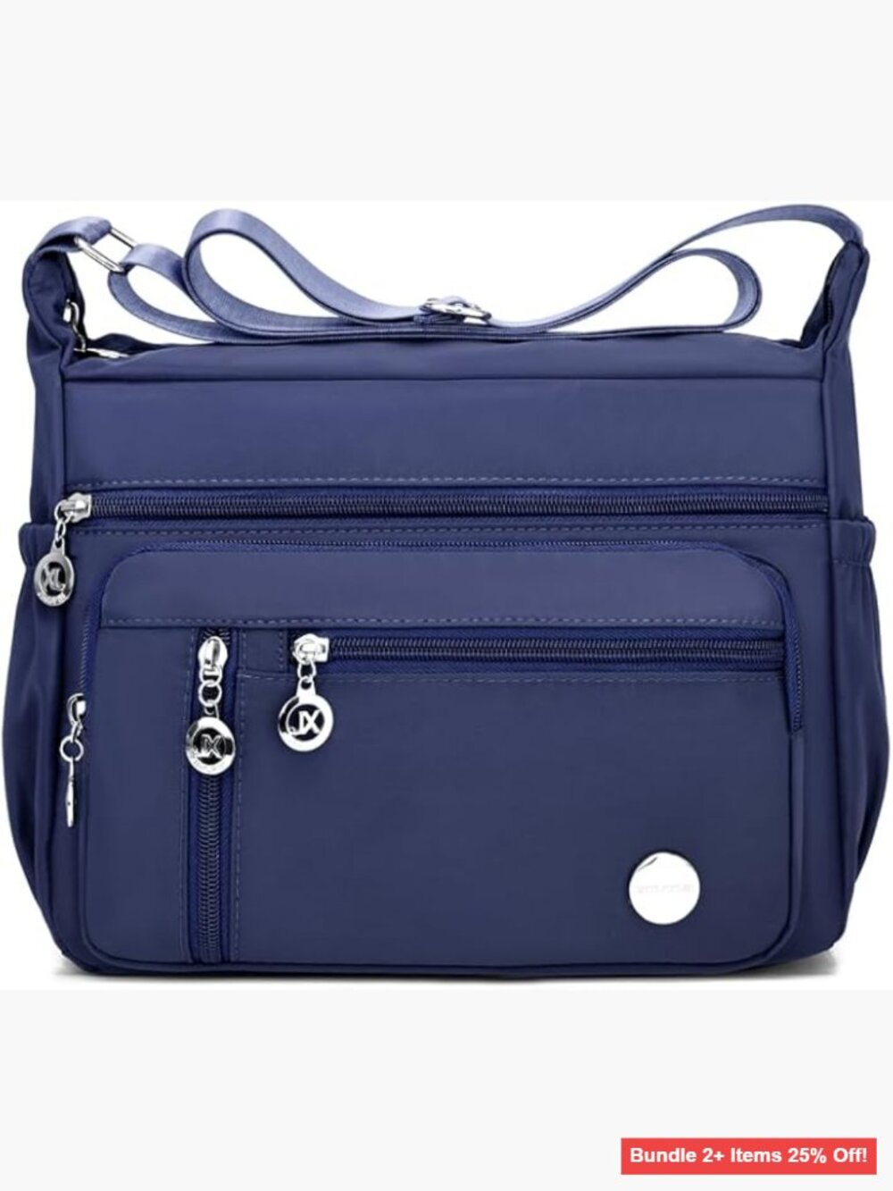 Lightweight Nylon Crossbody Bag with Anti-Theft Pockets, Versatile Shoulder